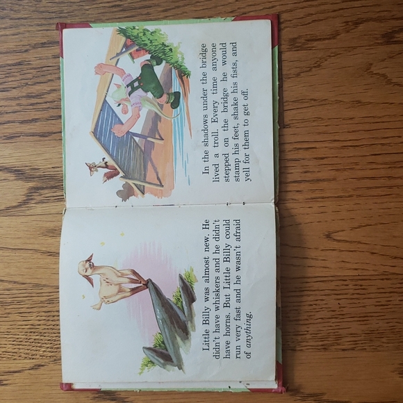 Vintage 50s Three Billy Goats Gruff Hardcover Children's Book - Picture 5 of 10